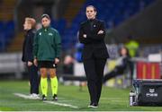 29 November 2024; Wales head coach Rhian Wilkinson during the UEFA Women's EURO 2025 Play-off Round Two first leg match between Wales and Republic of Ireland at Cardiff City Stadium in Wales. Photo by Stephen McCarthy/Sportsfile