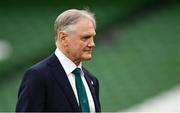 30 November 2024; Australia head coach Joe Schmidt before the Autumn Nations Series match between Ireland and Australia at the Aviva Stadium in Dublin. Photo by Ramsey Cardy/Sportsfile
