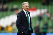 30 November 2024; Australia head coach Joe Schmidt before the Autumn Nations Series match between Ireland and Australia at the Aviva Stadium in Dublin. Photo by David Fitzgerald/Sportsfile