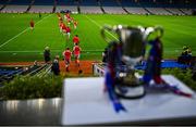 30 November 2024; Cuala players make their way to the team photograph before the AIB Leinster GAA Senior Club Football Championship final match between Cuala of Dublin and Ardee St Mary's of Louth at Croke Park in Dublin. Photo by Ben McShane/Sportsfile