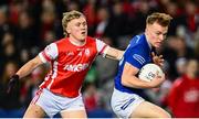 30 November 2024; Ciarán Keenan of Ardee St Mary's in action against Eoghan O'Callaghan of Cuala during the AIB Leinster GAA Senior Club Football Championship final match between Cuala of Dublin and Ardee St Mary's of Louth at Croke Park in Dublin. Photo by Piaras Ó Mídheach/Sportsfile