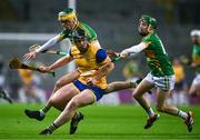 30 November 2024; Peter Feeney of Na Fianna in action against Daniel Hand, left, and Adam Screeney of Kilcormac Killoughey during the AIB Leinster GAA Senior Club Hurling Championship final match between Kilcormac Killoughey of Offaly and Na Fianna of Dublin at Croke Park in Dublin. Photo by Ben McShane/Sportsfile