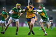30 November 2024; Peter Feeney of Na Fianna in action against Daniel Hand, left, and Adam Screeney of Kilcormac Killoughey during the AIB Leinster GAA Senior Club Hurling Championship final match between Kilcormac Killoughey of Offaly and Na Fianna of Dublin at Croke Park in Dublin. Photo by Ben McShane/Sportsfile