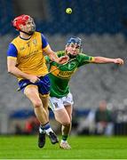 30 November 2024; Brian Ryan of Na Fianna in action against Colin Spain of Kilcormac Killoughey during the AIB Leinster GAA Senior Club Hurling Championship final match between Kilcormac Killoughey of Offaly and Na Fianna of Dublin at Croke Park in Dublin. Photo by Piaras Ó Mídheach/Sportsfile