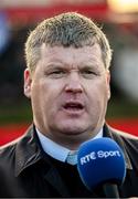 1 December 2024; Trainer Gordon Elliott after sending out Croke Park to win the Bar One Racing Drinmore Novice Steeplechase during day two of the Fairyhouse Winter Festival at Fairyhouse Racecourse in Meath. Photo by Seb Daly/Sportsfile