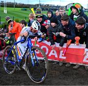 1 December 2024; Thibau Nys of Belgium during the Men's Elite race at the UCI Cyclo-cross World Cup on the Sport Ireland Campus in Dublin. Photo by David Fitzgerald/Sportsfile
