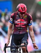 1 December 2024; Michael Vanthourenhout of Belgium celebrates winning the Men's Elite race at the UCI Cyclo-cross World Cup on the Sport Ireland Campus in Dublin. Photo by David Fitzgerald/Sportsfile