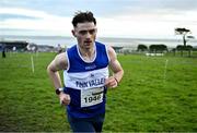 1 December 2024; Sean M McGinley of Finn Valley AC, Donegal, on his way to winning the novice men's 6000m during the 123.ie National Novice and Juvenile Uneven Age Cross Country Championships at Tramore Racecourse in Tramore, Waterford. Photo by Sam Barnes/Sportsfile