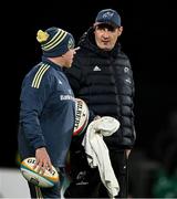 30 November 2024; Munster provincial talent coach Seán Cronin, left, and forwards coach consultant Alex Codling before the United Rugby Championship match between Munster and Emirates Lions at Thomond Park in Limerick. Photo by Brendan Moran/Sportsfile