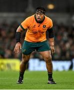 30 November 2024; Allan Alaalatoa of Australia during the Autumn Nations Series match between Ireland and Australia at the Aviva Stadium in Dublin. Photo by David Fitzgerald/Sportsfile