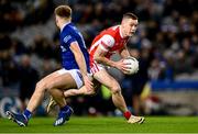 30 November 2024; Con O'Callaghan of Cuala gets away from Ciarán Keenan of Ardee St Mary's during the AIB Leinster GAA Senior Club Football Championship final match between Cuala of Dublin and Ardee St Mary's of Louth at Croke Park in Dublin. Photo by Piaras Ó Mídheach/Sportsfile