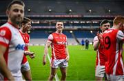 30 November 2024; Con O'Callaghan of Cuala after his side's victory in the AIB Leinster GAA Senior Club Football Championship final match between Cuala of Dublin and Ardee St Mary's of Louth at Croke Park in Dublin. Photo by Piaras Ó Mídheach/Sportsfile