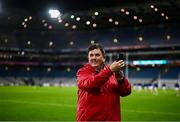30 November 2024; Cuala supporter Des Cahill after the AIB Leinster GAA Senior Club Football Championship final match between Cuala of Dublin and Ardee St Mary's of Louth at Croke Park in Dublin. Photo by Piaras Ó Mídheach/Sportsfile