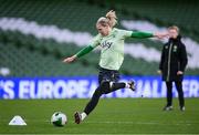 2 December 2024; Diane Caldwell during a Republic of Ireland women training session at the Aviva Stadium in Dublin. Photo by Stephen McCarthy/Sportsfile