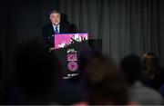 3 December 2024; FAI President Paul Cooke during the 2024 SSE Airtricity Women's Premier Division Awards at the Aviva Stadium in Dublin. Photo by Sam Barnes/Sportsfile