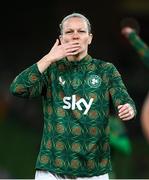 3 December 2024; Diane Caldwell of Republic of Ireland before the UEFA Women's EURO 2025 Play-off Round Two second leg match between Republic of Ireland and Wales at the Aviva Stadium in Dublin. Photo by Stephen McCarthy/Sportsfile