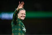 3 December 2024; Diane Caldwell of Republic of Ireland before the UEFA Women's EURO 2025 Play-off Round Two second leg match between Republic of Ireland and Wales at the Aviva Stadium in Dublin. Photo by Stephen McCarthy/Sportsfile