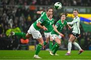 3 December 2024; Niamh Fahey of Republic of Ireland, centre, during the UEFA Women's EURO 2025 Play-off Round Two second leg match between Republic of Ireland and Wales at the Aviva Stadium in Dublin. Photo by Shauna Clinton/Sportsfile