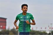 7 December 2024; Efrem Gidey of Ireland during a course inspection and training session ahead of the SPAR European Cross Country Championships 2024 at Dokuma Park in Antalya, Turkiye. Photo by Tyler Miller/Sportsfile