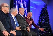 6 December 2024; Mick Martin, right, with, from left, Terry Conroy, John Giles and Terry Mancini, members of the Republic of Ireland's 1974 team who accepted the International Achievement Award, during the SSE Airtricity/Soccer Writers Ireland Awards 2024 at Clontarf Castle in Dublin. Photo by Stephen McCarthy/Sportsfile