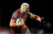 7 December 2024; Fineen Wycherley of Munster during the Champions Cup Round 1 match between Munster and Stade Francais Paris at Thomond Park in Limerick. Photo by Seb Daly/Sportsfile