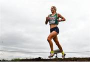 8 December 2024; Ann-Marie McGlynn of Ireland competes in the senior women's race during the SPAR European Cross Country Championships 2024 at Dokuma Park in Antalya, Turkiye. Photo by Tyler Miller/Sportsfile