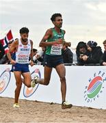 8 December 2024; Efrem Gidey of Ireland competes in the senior men's race during the SPAR European Cross Country Championships 2024 at Dokuma Park in Antalya, Turkiye. Photo by Tyler Miller/Sportsfile
