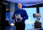 9 December 2024; Bernard Jackman during the Bank of Ireland Leinster School's Cup Draw at the Bank of Ireland Montrose Branch in Dublin. Photo by David Fitzgerald/Sportsfile