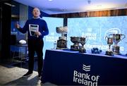 9 December 2024; Bernard Jackman during the Bank of Ireland Leinster School's Cup Draw at the Bank of Ireland Montrose Branch in Dublin. Photo by David Fitzgerald/Sportsfile