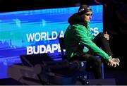 12 December 2024; Danielle Hill of Ireland before the Women's 50m backstroke semifinal on day three of the World Aquatics Swimming Championships (25m) at the Duna Arena in Budapest, Hungary. Photo by Nikola Krstic/Sportsfile