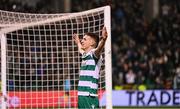 12 December 2024; Johnny Kenny of Shamrock Rovers celebrates after scoring his side's third goal during the UEFA Conference League 2024/25 league phase match between Shamrock Rovers and Borac at Tallaght Stadium in Dublin. Photo by Stephen McCarthy/Sportsfile