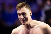 13 December 2024; Shane Ryan of Ireland celebrates after winning bronze in the Men's 50m backstroke final on day four of the World Aquatics Swimming Championships (25m) at the Duna Arena in Budapest, Hungary. Photo by Nikola Krstic/Sportsfile