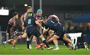 13 December 2024; Quentin Walcker of Castres Olympique tackles Brian Gleeson of Munster, for which Quentin Walcker of Castres Olympique was shown a yellow card, during the Champions Cup Pool 3 match between Castres Olympique and Munster at Stade Pierre Fabre in Castres, France. Photo by Brendan Moran/Sportsfile