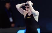 14 December 2024; Danielle Hill of Ireland before the Women's 50m freestyle heat on day five of the World Aquatics Swimming Championships (25m) at the Duna Arena in Budapest, Hungary. Photo by Nikola Krstic/Sportsfile