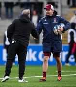 14 December 2024; Bordeaux-Begles attack coach Noel McNamara, right, and Ulster head coach Richie Murphy before the Champions Cup Pool 1 match between Ulster and Bordeaux Begles at Kingspan Stadium in Belfast. Photo by Ramsey Cardy/Sportsfile