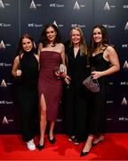 15 December 2024; Irish rowers, from left, Katie O'Brien, Eimear Lambe, Clare Lambe, and Aifric Keogh during the RTÉ Sports Awards 2024 at RTÉ studios in Donnybrook, Dublin. Photo by Ben McShane/Sportsfile