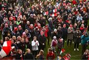 15 December 2024; Mungret St Paul’s supporters  after the 2024 AIB All-Ireland Ladies Junior Club Football Championship Final match between Mungret St Paul’s, Limerick, and Na Dúnaibh, Donegal, at Parnell Park in Dublin. Photo by Seb Daly/Sportsfile