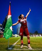 15 May 2024; Sara Kord of Palestine after the international solidarity match between Bohemians and Palestine at Dalymount Park in Dublin. Photo by Stephen McCarthy/Sportsfile