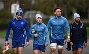 17 December 2024; Leinster players, from left, Harry Byrne, Luke McGrath, Jack Conan and Jamison Gibson-Park during a Leinster rugby squad training at UCD in Dublin. Photo by Sam Barnes/Sportsfile