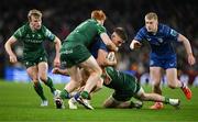 21 December 2024; Aitzol Arenzana-King of Leinster is tackled by Shane Jennings of Connacht during the United Rugby Championship match between Leinster and Connacht at the Aviva Stadium in Dublin. Photo by Brendan Moran/Sportsfile
