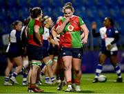 22 December 2024; Enya Breen of Clovers after her side conceded a third try during the Celtic Challenge match between Wolfhounds and Clovers at Energia Park in Dublin. Photo by Seb Daly/Sportsfile