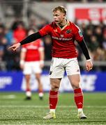 20 December 2024; Ethan Coughlan of Munster during the United Rugby Championship match between Ulster and Munster at Kingspan Stadium in Belfast. Photo by Ramsey Cardy/Sportsfile
