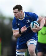 27 December 2024; Diarmuid Mangan of Leinster A during the A Interprovincial Rugby Championship match between Munster A and Leinster A at New Ormond Park in Nenagh, Tipperary. Photo by Brendan Moran/Sportsfile