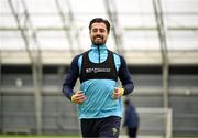 10 January 2025; Zach Elbouzedi during a St Patrick's Athletic pre-season training session at the National Indoor Arena on the Sport Ireland Campus in Dublin. Photo by Stephen McCarthy/Sportsfile