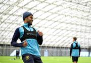 10 January 2025; Romal Palmer during a St Patrick's Athletic pre-season training session at the National Indoor Arena on the Sport Ireland Campus in Dublin. Photo by Stephen McCarthy/Sportsfile