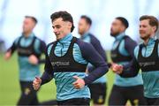 10 January 2025; Simon Power during a St Patrick's Athletic pre-season training session at the National Indoor Arena on the Sport Ireland Campus in Dublin. Photo by Stephen McCarthy/Sportsfile