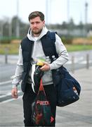 10 January 2025; Barry Baggley arrives for a St Patrick's Athletic pre-season training session at the National Indoor Arena on the Sport Ireland Campus in Dublin. Photo by Stephen McCarthy/Sportsfile
