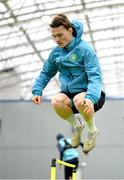 10 January 2025; Axel Sjoberg during a St Patrick's Athletic pre-season training session at the National Indoor Arena on the Sport Ireland Campus in Dublin. Photo by Stephen McCarthy/Sportsfile