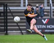 11 January 2025; Tony Brosnan of Dr Crokes shoots wide from a goal chance, in the 16th minute, during the AIB GAA Football All-Ireland Senior Club Championship semi-final match between Dr Crokes and Errigal Ciarán at Cedral St Conleth's Park in Newbridge, Kildare. Photo by Piaras Ó Mídheach/Sportsfile