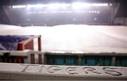 11 January 2025; Snow is seen on the terracing before the Investec Champions Cup Pool 1 match between Leicester Tigers and Ulster at Mattioli Woods Welford Road in Leicester, England. Photo by Harry Murphy/Sportsfile